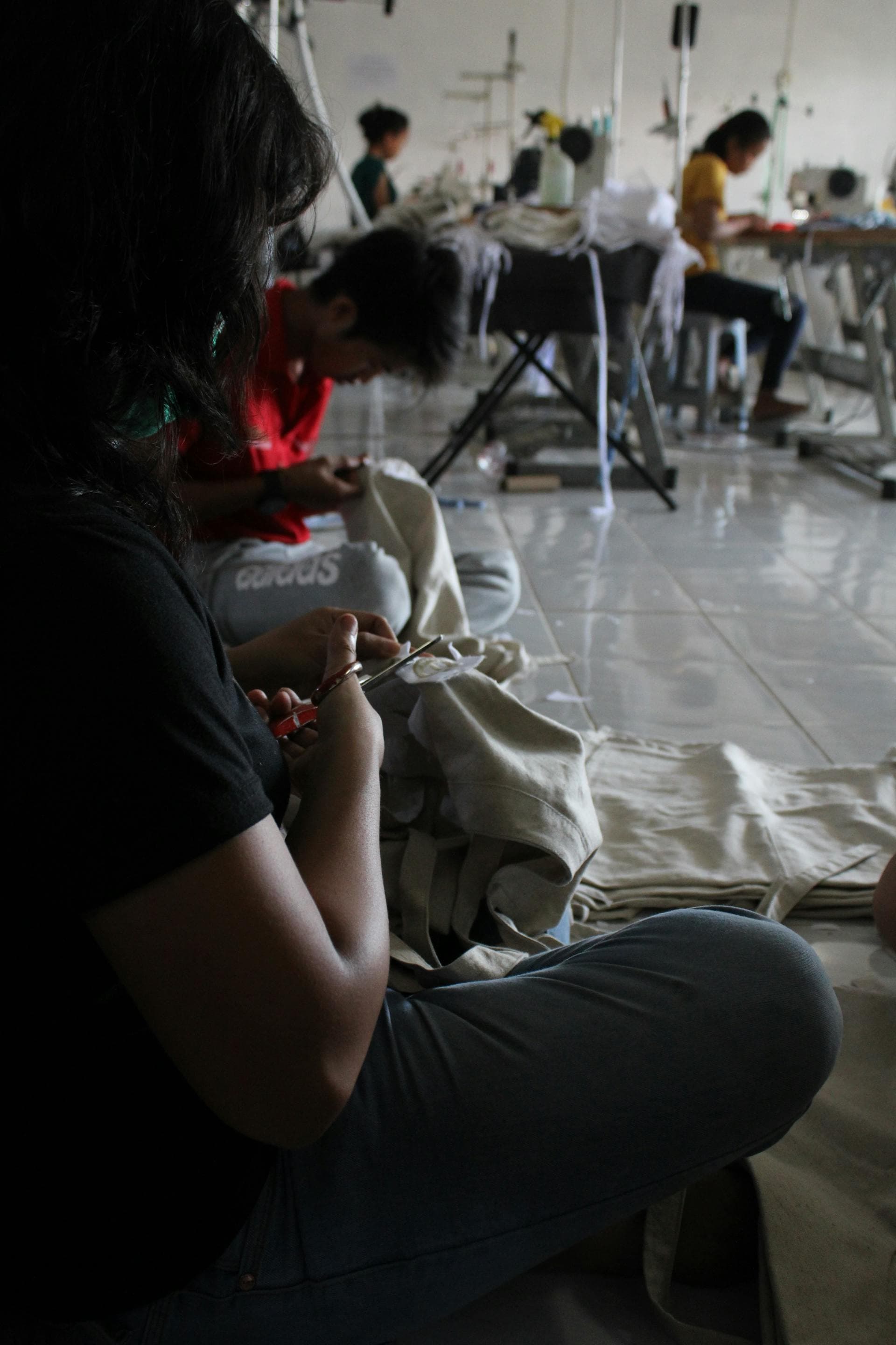 Textile workers in an Indonesian factory